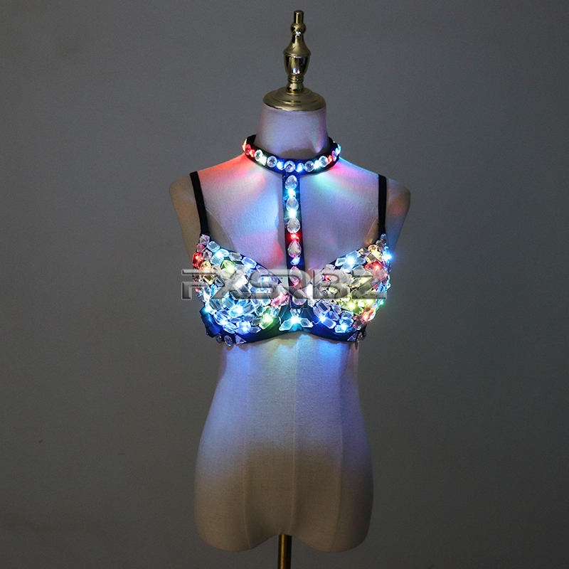 Nightclub Ds Sexy LED Bra Colo - Event Party Dj 评论和价格