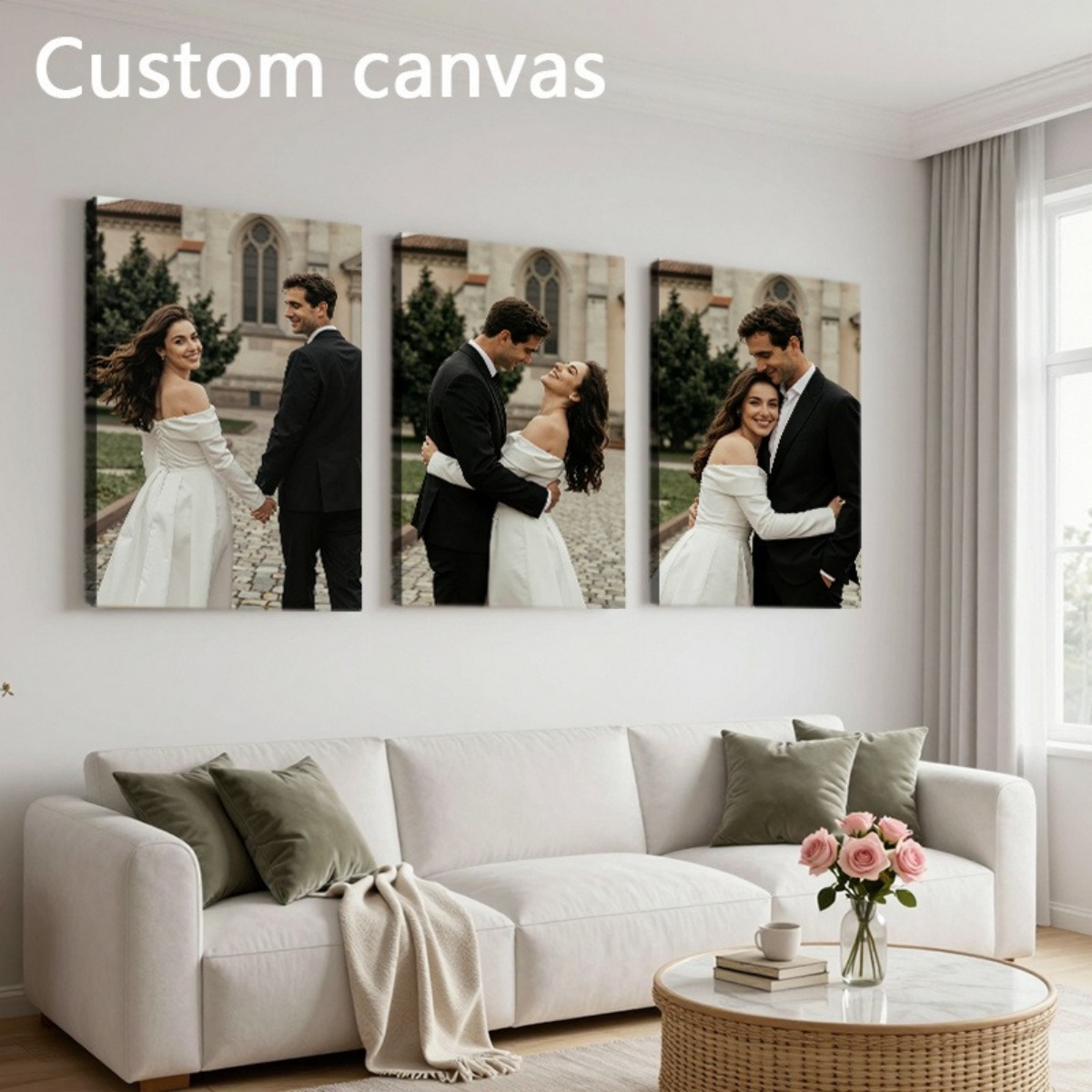 Set of 3 Custom Photo Canvas P - Eve Party 评论和价格