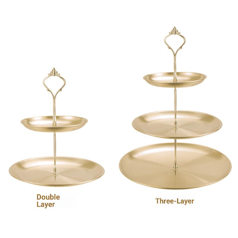 【CPI】Gold Silver 2/3-Tier Cake - Cupcake Stand Tier 评论和价格