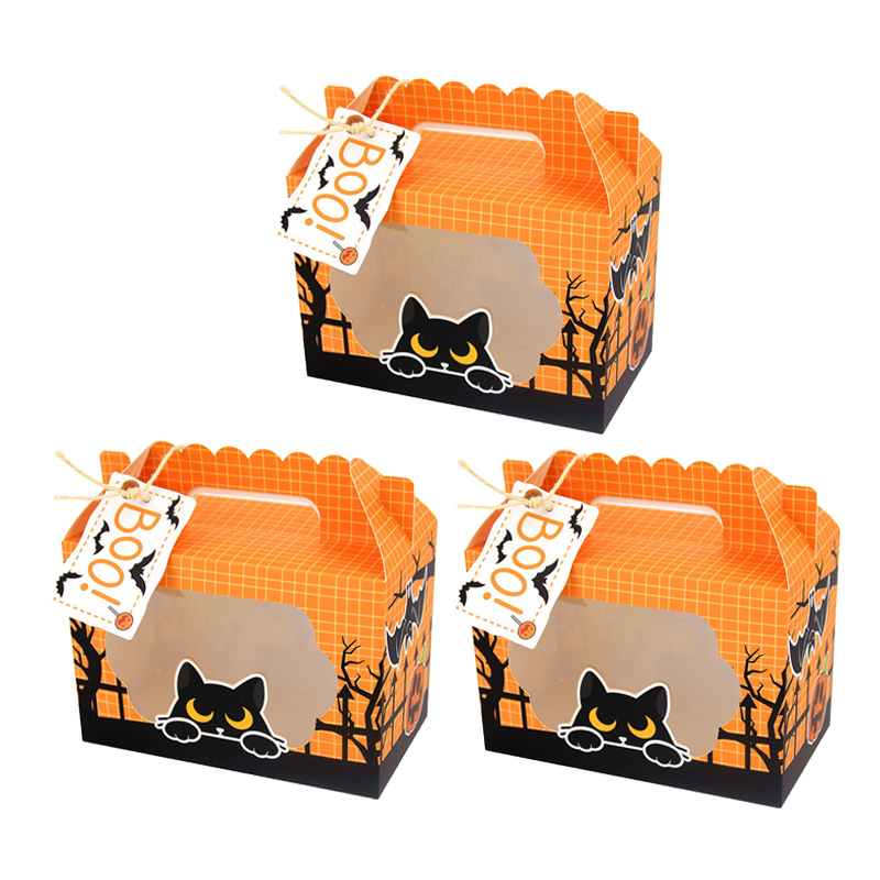 3/6pcs Ghost Pumpkin Cat Candy - Event Party Box 评论和价格