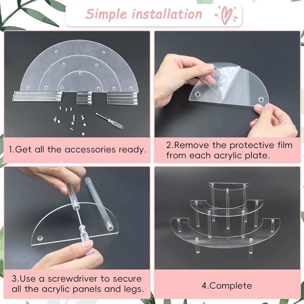 1/2pack Acrylic Display Riser  - Cupcake Stand Tier 评论和价格