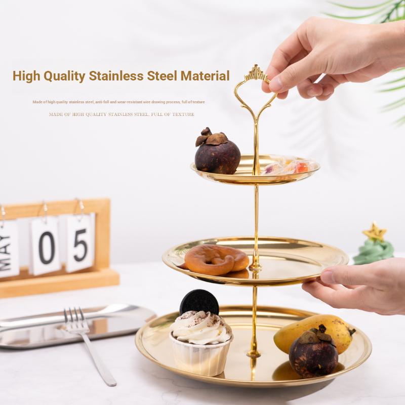 Gold Silver 2/3-Tier Cake Stan - Cupcake Stand Tier 评论和价格