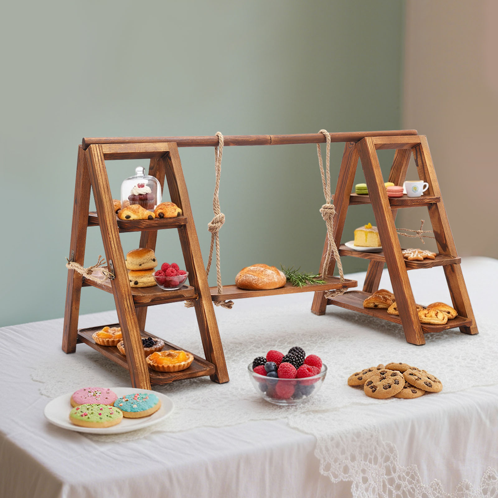 3 Tier Cupcake Stand with Swin - Cupcake Stand Tier 评论和价格