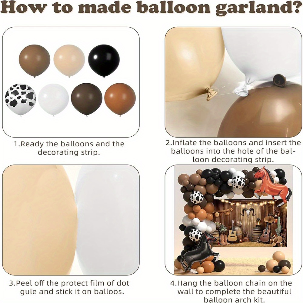 125pcs Horse Balloon Arch Set  - Balloon Arch Kit 评论和价格