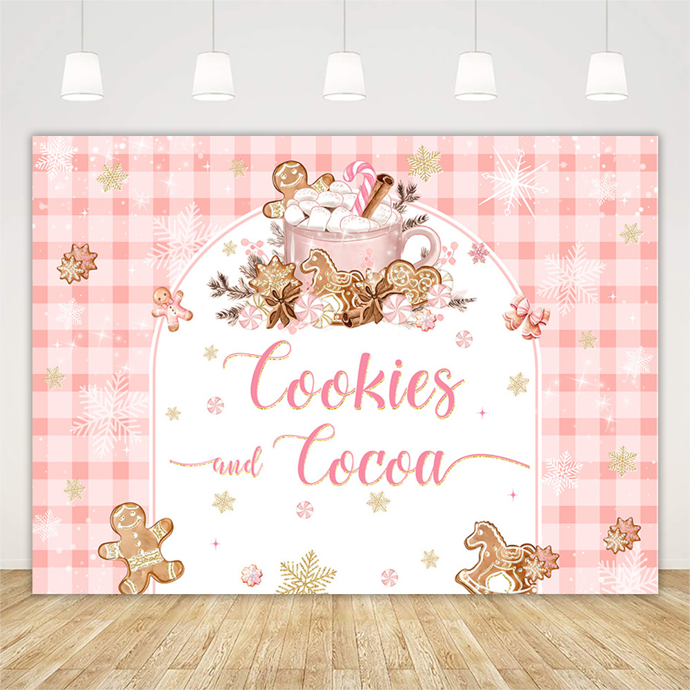 Christmas Gingerbread Baby Sho - Dessert Table Backdrop 评论和价格