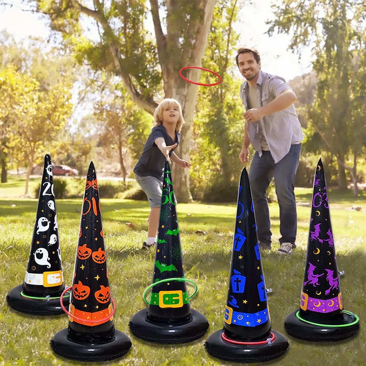 1-10Sets Halloween Inflatable  - Party Hat Cone 评论和价格