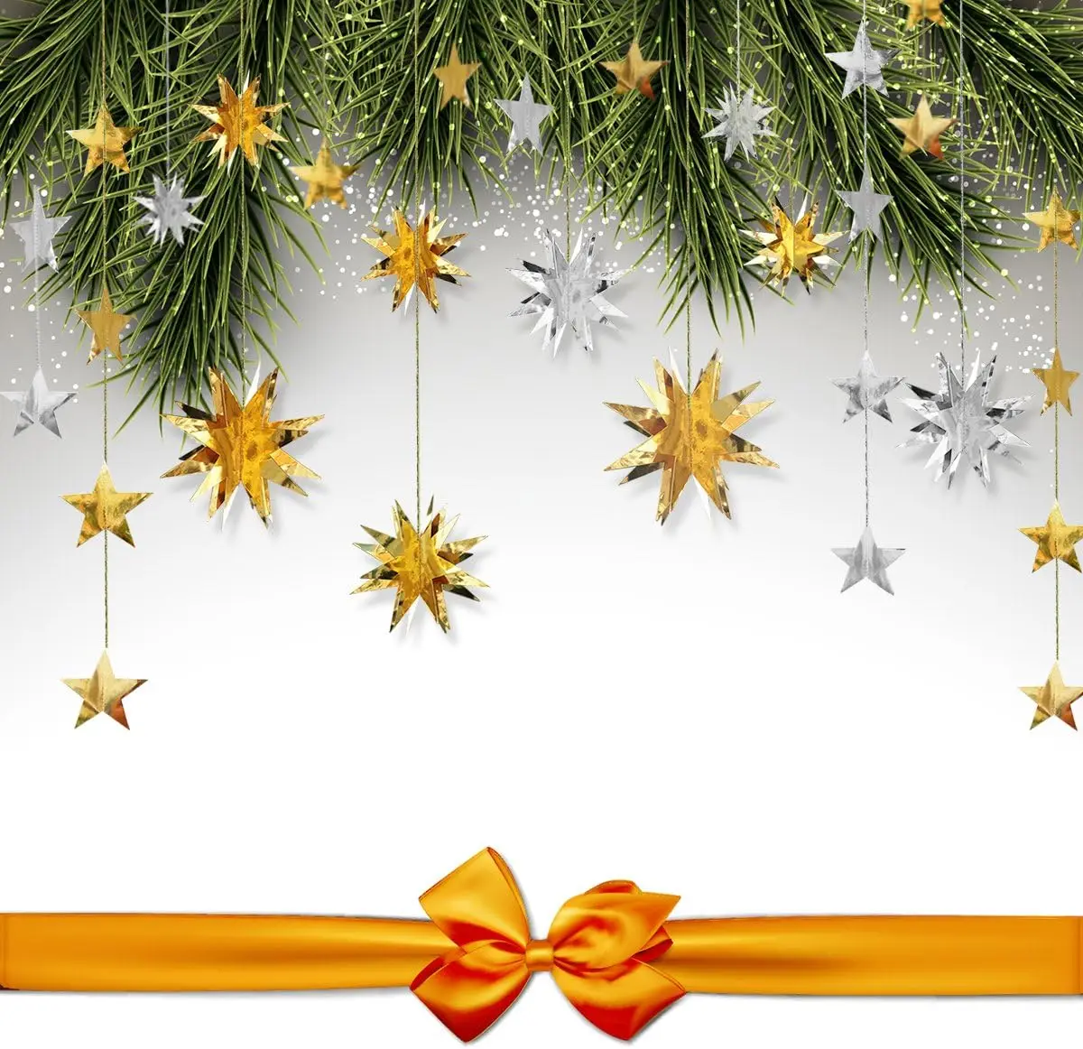 Gold Party Decorations 3D Star - Party Banner Gold 评论和价格